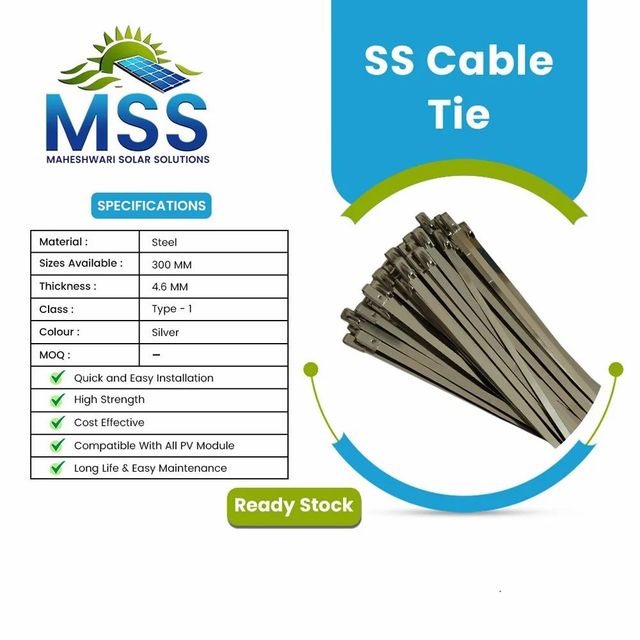 Silver Ss Cable Tie Color Silver Length 300 mm Fire Safety Yes Uv Resistance Yes Strength Excellent Width 4.6 mm – 12 - Image 6