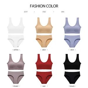 Chic Women's Seamless Lingerie Sets for Active Comfort Origin China Gender Women Age Group Adults HS Code 6212101000 Pattern Pure - Image 4