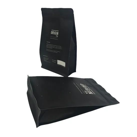 Changjiang Factroy High Quality Black Flat Bottom Bag for Tea Powder - Image 5