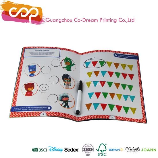 Customized Funny Maker Book Printing Erasable Origin China Trademark CDP Coating Coated Model NO. J-092 HS Code 49030000 - Image 2