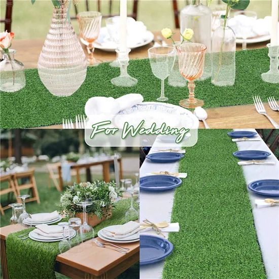 Artificial Grass Table Runners Synthetic Green Carpet Table Runner - Image 6