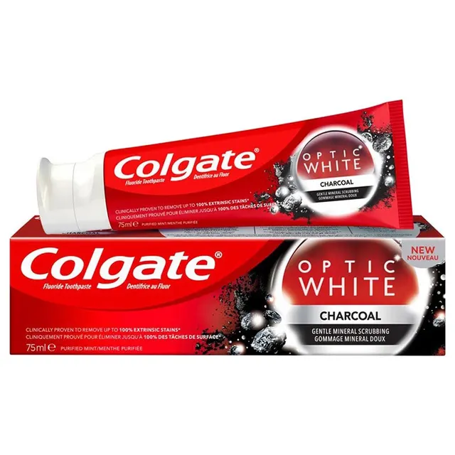 Colgate – Optic White Charcoal Toothpaste -75Ml - Image 2
