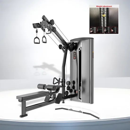 Steel Gym Strength Equipment Pin Load Selection Low Row Exercise Seated Pulldown Machine for Sale - Image 1