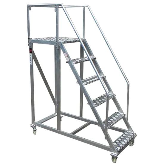 Aluminium Step Mobile Ladders for Sale Height 1.8m Origin China Usage Outdoor Certificate TUV Main Tube 51*2mm Material Aluminum - Image 5