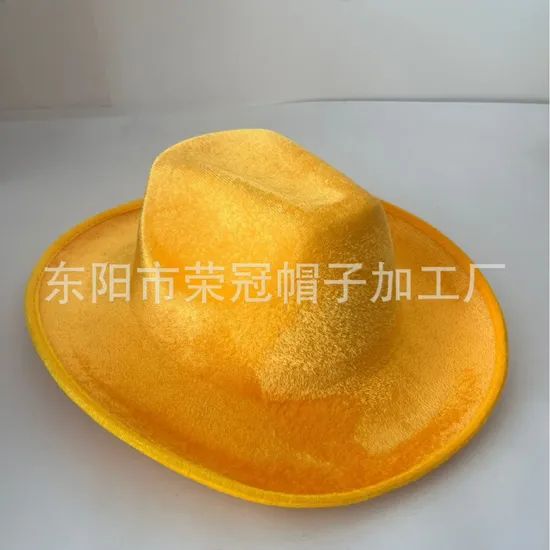 Velvet Western Cowboy Hat for Halloween Parties and Celebrations - Image 4