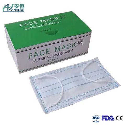 Dustproof Protective Non-Woven Disposable Face Mask Layer 3 Ply Origin China OEM Available Sample for Free Trademark Anheng - Image 3