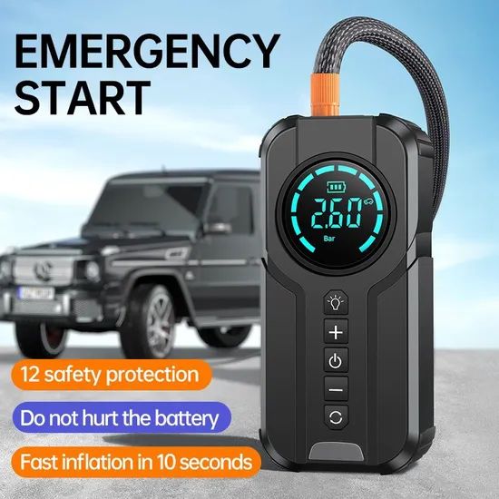 an 80W Emergency Device: Jump Starter, Tire Inflator, and Power Bank - Image 3