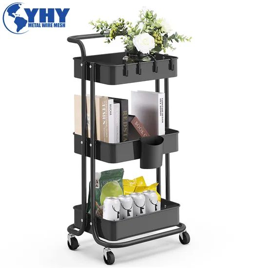 3-Tier Kitchen Storage Utility Cart on Wheels - Image 6