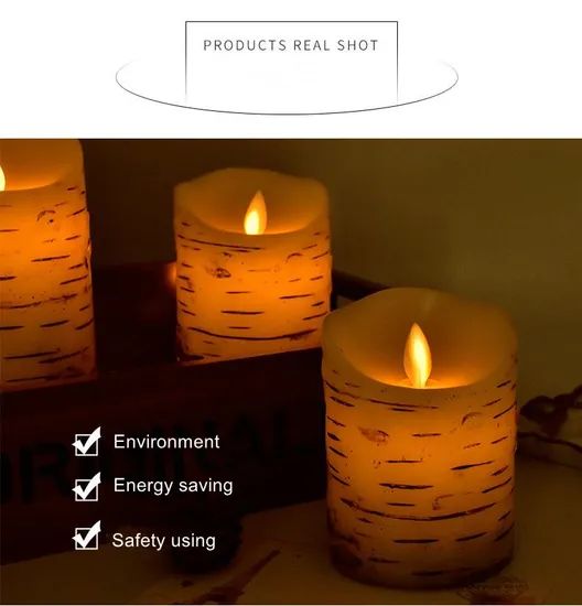 Home Decoration Rechargeable Flameless LED Candle with Remote - Image 5