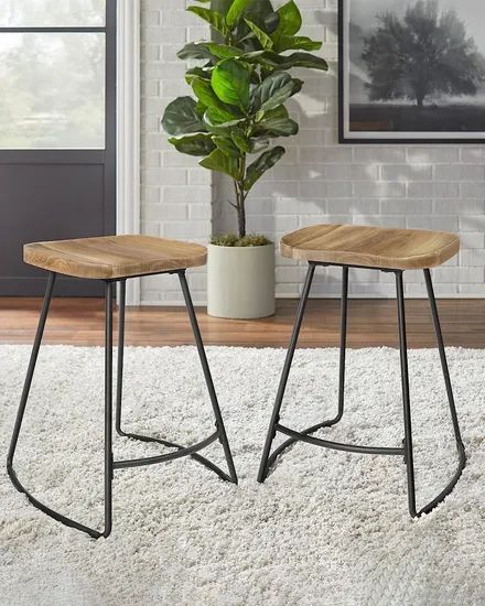 Bar Stools, 24 Inch Kitchen Counter Height Stools - Image 5