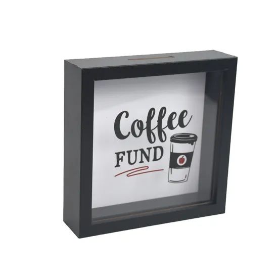 Change Box Coin Money Savings Coffee Fund Shadow Box - Image 1