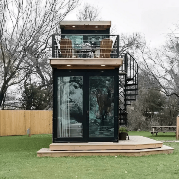 Cabins For Sale 2 Story Shipping Container Home With Rooftop - Image 3