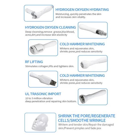 Hot Sale Salon Use Microdermabrasion Machine Oxygen Hydro Microdermabrasion Facial Machine 6 in 1 H2O2 Facial Machine - Image 3