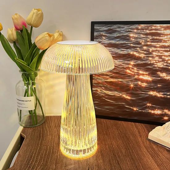 USB Transparent Crystal Jellyfish LED Table Lighting Light Lamp (SH6011) - Image 3