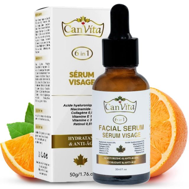 CANVITA Moisturizing 6 in 1 Face Serum, all ingredients you need for your daily use - Image 4