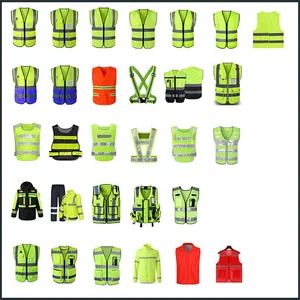 Reflective Vest Polyester Breathable Long Zipper 1Y V-Neck Crew Neck L-5XL MOQ100 - Image 6