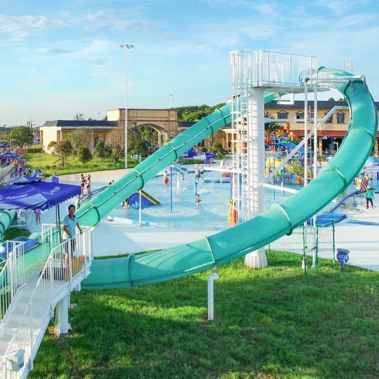 Professional Manufacturer Themed Playground Slide Combination Big Loop Water Park Slide - Image 2