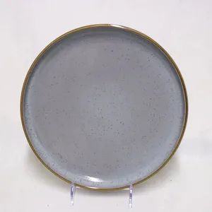 16PCS Stoneware Dinner Set Ceramic Tableware Light Gray Color - Image 2