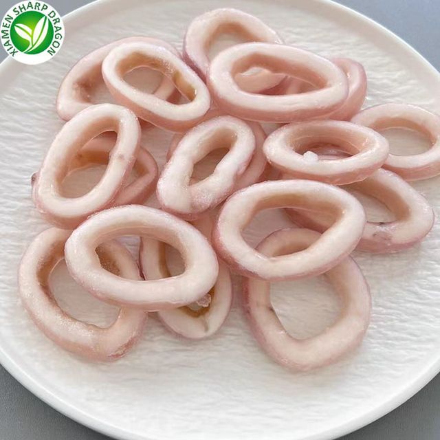 Frozen Fresh Raw Squid Calamari Ring skin on 3-8cm Pacific West White bbq IQF Sea Food Sotong Bulk Packaging for online sale - Image 3