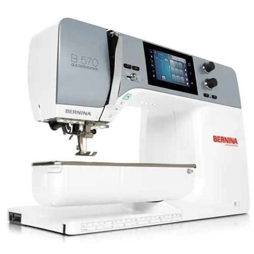 Bernina 570 Quilters Edition with embroidery module Color White Weight 11 Kg Material Metal Drag And Drop Yes Setup Program Yes - Image 1