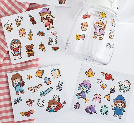 Customized Adhesive Label Cartoon PVC Stickers Origin China Trademark GWL Model NO. L714 Pattern Cartoon Color - Image 6