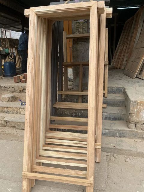 Wooden Door Frames Height all Color Brown Type Outdoor Style Rectangular Open Style Hinged Finishing Polished Usage/Application - Image 3