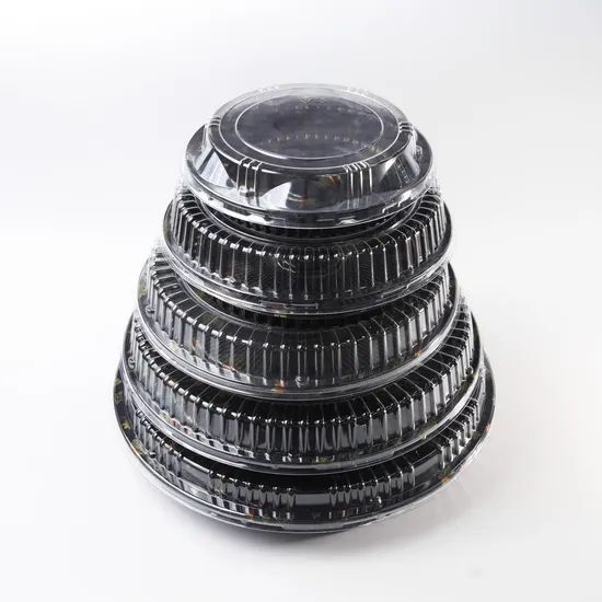 Disposable Food Grade Plastic Pet Round Container Deli Meat Slices Sushi Box - Image 2