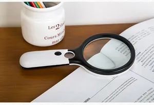 2.5X LED Racket Handheld Reading Magnifying Glass G.W. 22kg Trademark HB Qty/CTN 100PCS LED 2LED Light Shape Circular Origin Zhejiang - Image 6