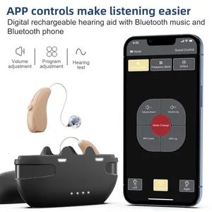 Free Sample 2024 New OTC Cheap Ric Hearing Aids Bluetooth Digital Programmable Rechargeable Ric Hearing Aid - Image 2