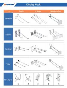 Metal Wall Mounted Waterfall Display Hanger with Small Hooks MOQ 500 PCS Shape Round OEM Offered Pipe 15*30mm Brand Ownway - Image 3