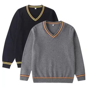 Factory Customized African Nigeria Navy Blue High School Uniforms Primary School Sweater - Image 1