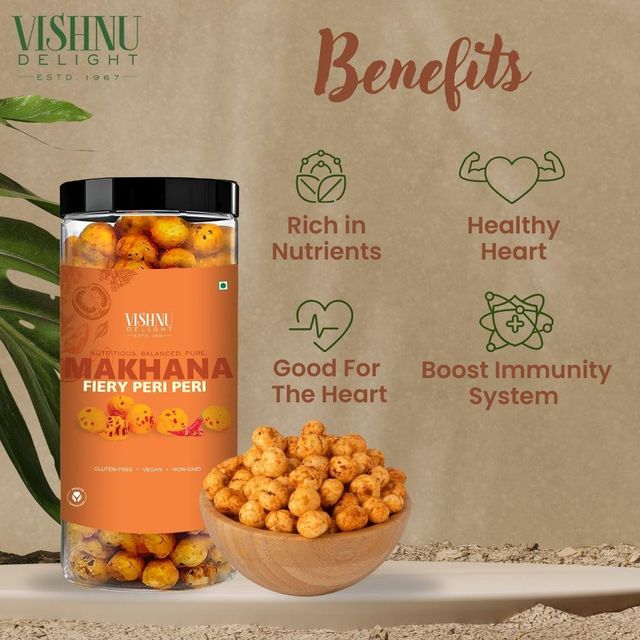 Fox Nuts Certifications Fssai, Apeda, Iso, Haccp Processing Method Roasted (never Fried) Flavor Profile Tangy, Spicy, And - Image 3