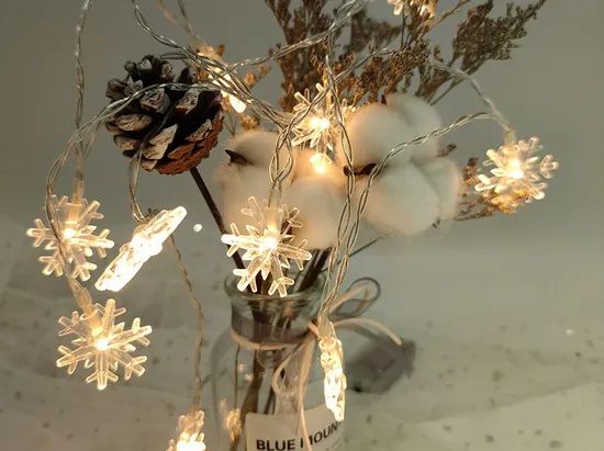 2025 New Christmas Tree Snowflake LED String Lights Xmas Tree Decor Fairy Lighting String Pendant Ornaments for Home Party Decor Light - Image 2
