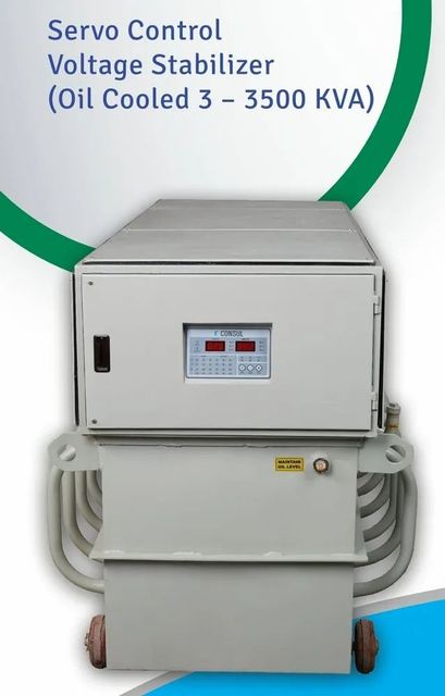Three phase Servo Stabilizer In Goa, 50KVA Capacity 50KVA Type Automatic Material Copper Phase Three Phase Input Voltage - Image 1