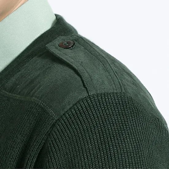 Custom Winter Custom Officer Mens 100% Wool Sweaters - Image 4