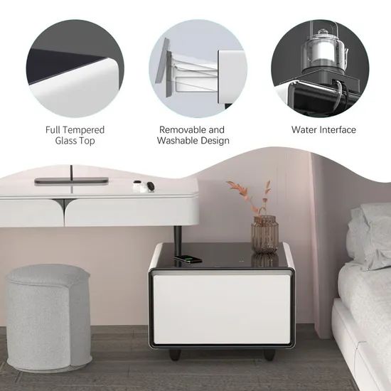 Stylish Multifunctional Smart Coffee Table Bedside Table - Image 4