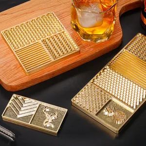 Ice Cubes Stamp Tray for Cocktails Custom Ice Stamp Designs Plate Brass Personalized Bar Ice Stamp - Image 6
