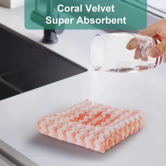 Washing Rags Kitchen Drying Washcloths Dish Microfiber Cleaning Cloth - Image 3