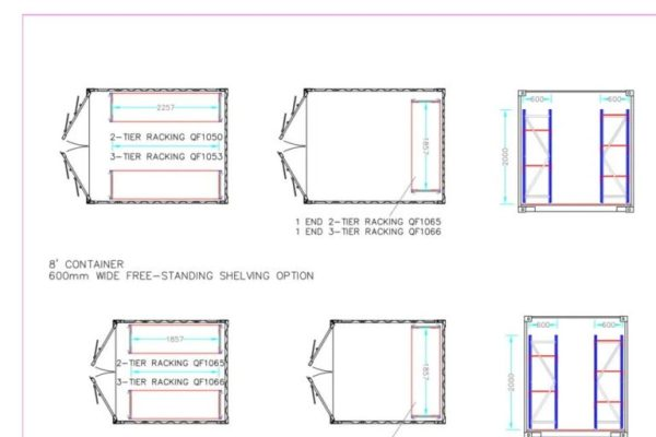 Adjustable, Heavy Duty Three Tier Container Racking (Single Bay) - Image 4