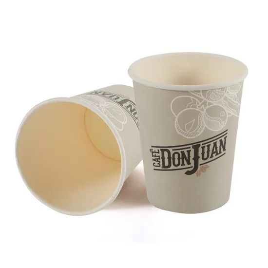Eco Friendly Embossed Paper Cups Bio Degradable Disposable Hot Cold Drinks Coffee Cups - Image 6