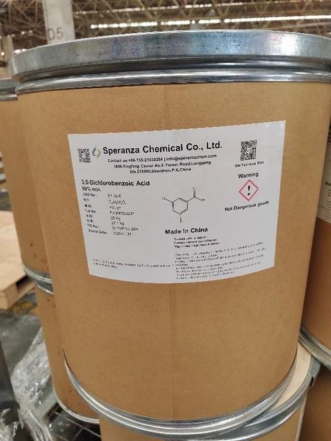 3,5-Dichlorobenzoic acid CAS 51-36-5 99%min white powder Grade 99%min Packaging - Image 1