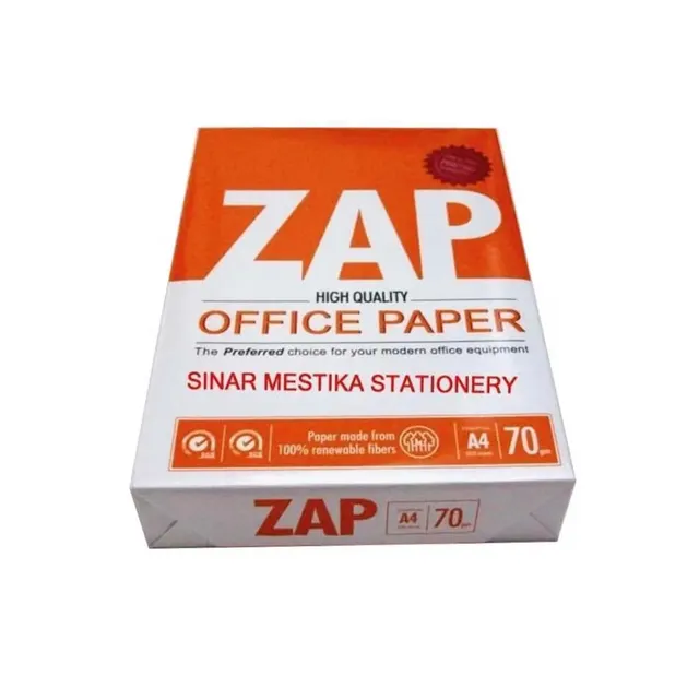 Export Grade ZAP Paper A4 Copy Paper 100% Virgin Wood Pulp 80gsm Smooth Surface for Bulk Shipment - Image 4
