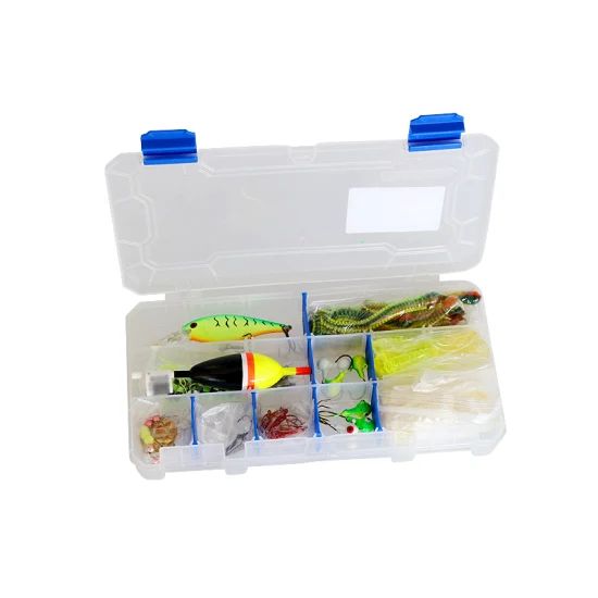 122PCS Terminal Fishing Tackle Set for Walleye Q'ty 122PCS Size 9X5X1" Material PVC Origin Weihai Model NO. 2066 Specification - Image 1