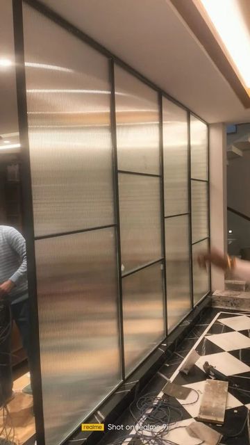 Office Glass Partition Work Height 9 Feet Material Glass Type of Glass Clear Glass Partition Type Sliding - Image 3