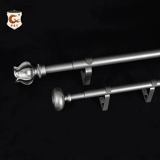 Manufacture Home Decorative 28mm Extendable Curtain Rods Set Color Black Origin China Trademark R&C Material Metal Type Curtain - Image 6