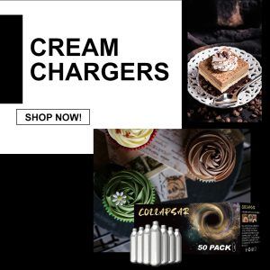 Collapsar 8-Gram Nitrous oxide for food N2O Whip Cream Chargers, 50Packs, 600pcs per Carton - Image 6