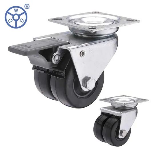Two Wheels Castor 2 Inch 3 Inch Plats Caster for Furniture Brand Wbd Trademark WBD Model NO. I001e Video Available Sample - Image 1