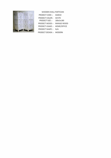 Wooden Partition Wall Question 180x180 Purpose Decoration Place Of Origin INDIA Material Mango Wood, Wood Country of Origin Made in - Image 3