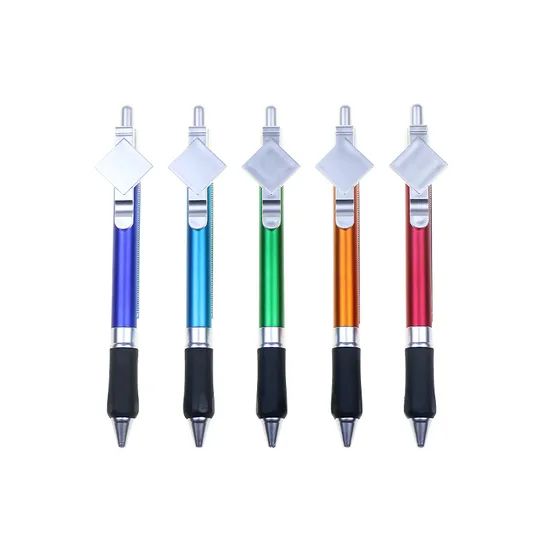 Customized Paper-Pulling Color Pattern Banner Advertising Pen with Big Clip - Image 2