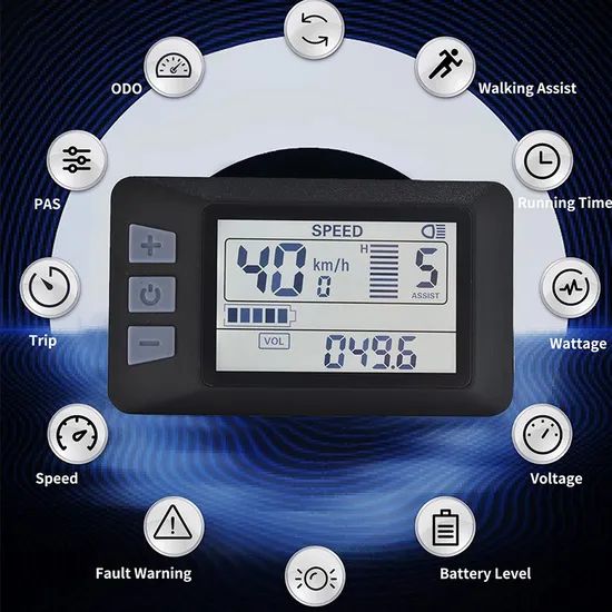 Bike Conversion Kit Fatbike LCD Display Ebike Speedometer Accessories - Image 5